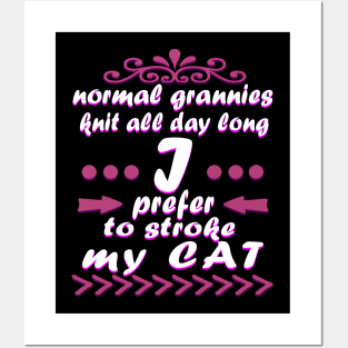 Grandma Cat Cat Dame Gift Crazy Lady Posters and Art